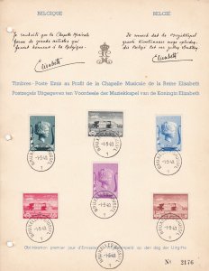 Belgium 1940 Elizabeth / Brussels Souvenir Stamps Page Ref 45479