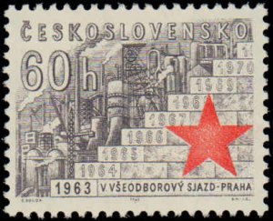 Czechoslovakia #1156-1158, Complete Set(3), 1963, Never Hinged