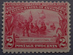 United States #329 Two Cent Jamestown MNH