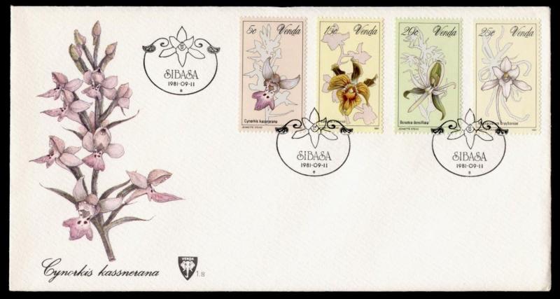 Venda 48-51 on FDC - Flowers, Orchids