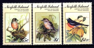 Norfolk Islands 1990 Robin Bird Complete Mint MNH Set SC 497-499