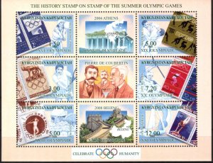 Kyrgyzstan 2002 History of Summer Olympics Games (3) Stamps S/S MNH**