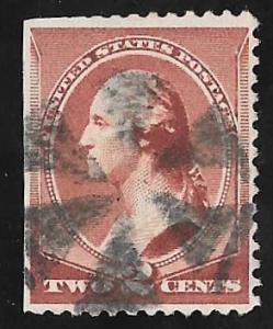 210 2 cent SUPERB Fancy Cancel Stamp used F-VF