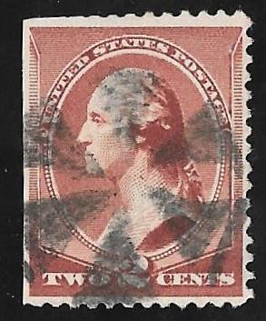 210 2 cent SUPERB Fancy Cancel Stamp used F-VF