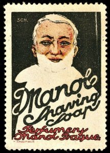 1920s Manol Shaving Soap Advertising Poster Stamp