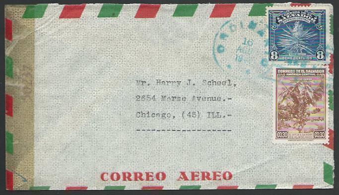 SALVADOR 1944 censor cover to USA..........................................27431