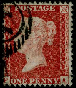 SG41, 1d dp rose-red PLATE 34, LC14, FINE USED. Cat £20. PA