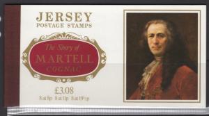 JERSEY SGSB33 1982 MARTELL COGNAC BOOKLET MNH 