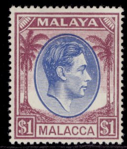 MALAYSIA - Malacca GVI SG15, $1 blue & purple, M MINT. Cat £22.