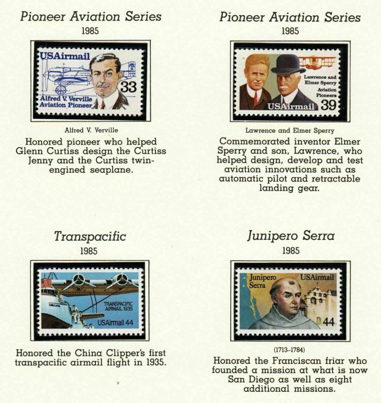 1985 Airmail Sc C113 thru C116 MNH singles set of 4