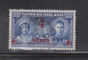 NEWFOUNDLAND Scott # 251 Used - OENTS Variety In Overprint