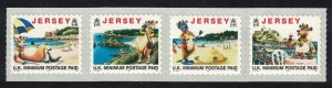 Jersey Tourism Lillie the Cow Self-adhesive 4v Strip Imprint '1997' 1997 MNH