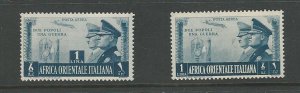 Italian East Africa, Postage Stamp, #C18-C19 Mint LH, 1941 Hitler, JFZ