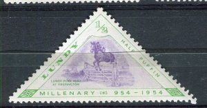 LUNDY; 1954 early Millenary Triangle issue fine Mint MNH unmounted 1/2p. value