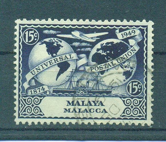 Malaya - Malacca sc# 19 used cat value $2.75