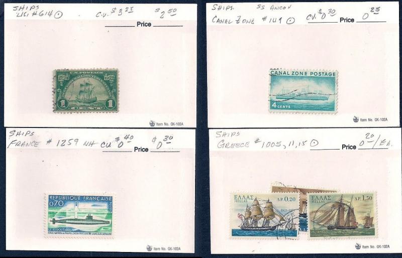 WORLDWIDE Topical Ships (66) Different Sets Mint & Used