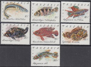 TANZANIA Sc # 816-22 CPL MNH - FISH of TANZANIA