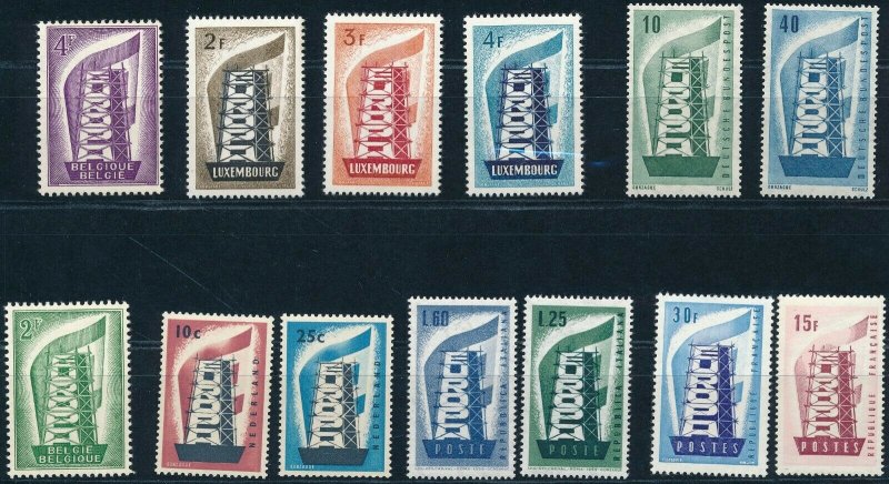 [1153] Europa 1956 the Complete Year good Lot very fine MNH Stamps