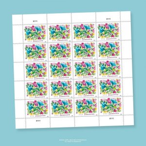 Celebration Blooms (5Sheet of 20) First-Class Mail Forever