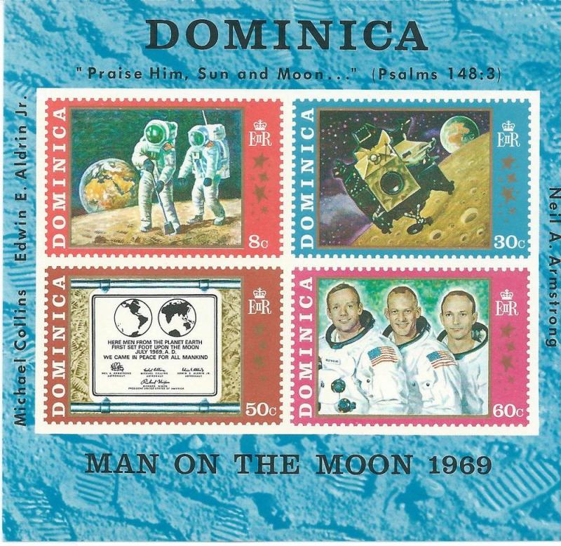 Dominica #296a Space Souvenir Sheet (MNH)  CV $2.50