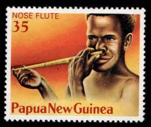 PNG Papua New Guinea Scott 494 MH* Nose Flutei stamp