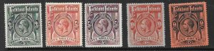 FALKLAND ISLANDS SG66/9 1912-20 HIGH VALUES SET OF 5  MTD MINT