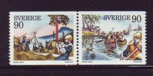 Sweden Sc 1137-8 1975 Scouts Jamboree stamp set mint NH