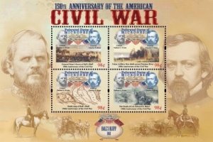 Micronesia 2011 - American Civil War - Sheet of 4 Stamps - Scott #922 - MNH