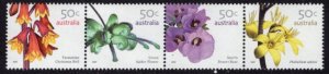 Australia Scott 2613-2616a, MNH, Free Shipping, Flowers, strip of 4