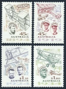Australia 1381-1384,MNH. Mi 1424-1427. Aviation Pioneers,1994.Lawrence Hargrave,