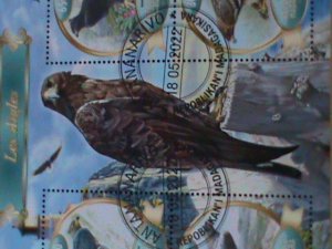 ​MADAGASCAR-2022-PROMOTE-LOVELY BIRDS -CTO-SHEET-EST.$12 VF LAST ONE  CTO SHEET