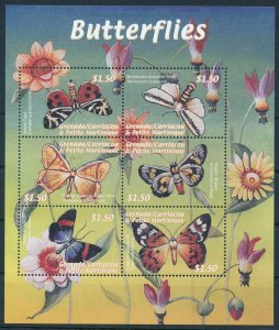[108988] Carriacou & Petite Martinique 2000 Butterflies moths Mini sheet MNH