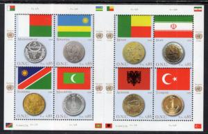 UN Geneva 484 Flags Souvenir Sheet MNH VF