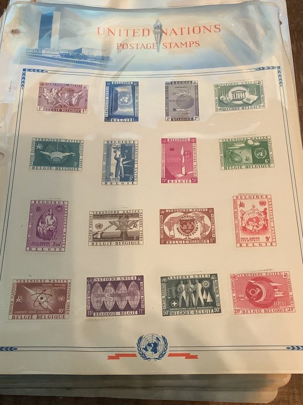 UNITED NATIONS MINT COLLECTION ON ALBUM PAGES