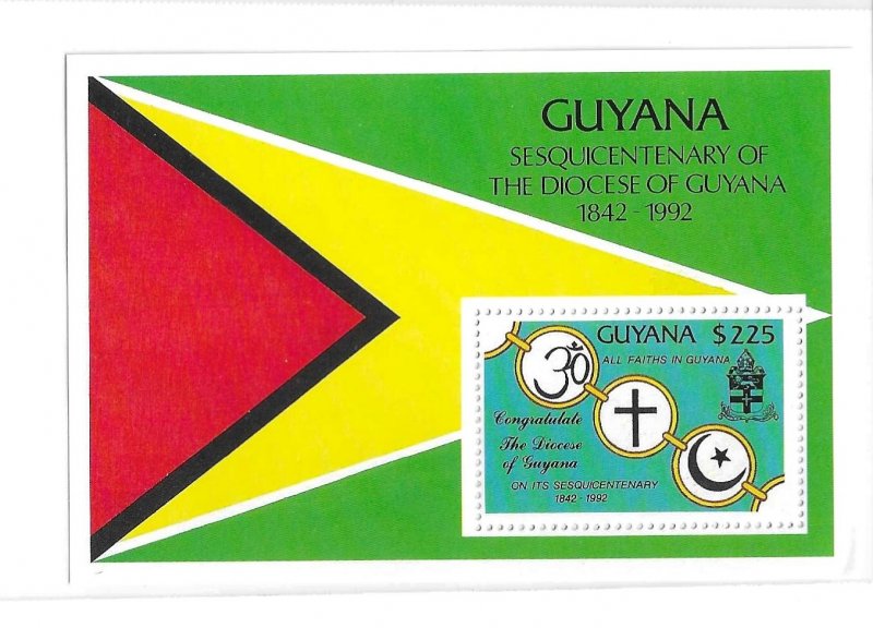 Guyana 1992 Diocese of Guyana 150th anniversary S/S Sc 2578 MNH C6
