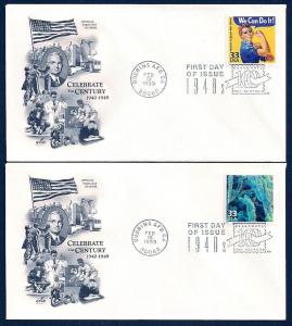 UNITED STATES FDCs (15) 32¢ Celebrate Century 1940s Artcraft