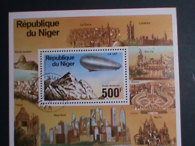 NIGER- 1970 AIR ZEPPELIN  CTO  S/S SHEET-VERY FINE WE SHIP TO WORLD WIDE