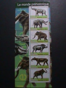 BENIN-2003 PREHISTORY ANIMALS-DINOSAURS- MNH -S/S VF-SCOTT NOT LISTING