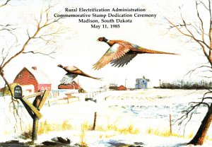 USPS 1st Day Ceremony Program #2144 REA Rural Electrification FDR New Deal 1985