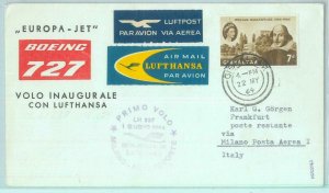 83260 -  GIBRALTAR - Postal History - FIRST FLIGHT: Milano FRANKFURT -  # 555 AD