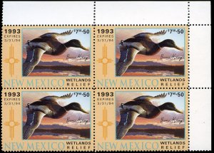 United States, Duck Hunting - State #NM3b Cat$260, New Mexico, 1993 $7.50+$50...