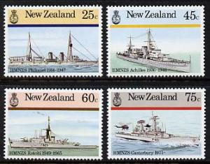 New Zealand 1985 Naval History set of 4 unmounted mint, S...