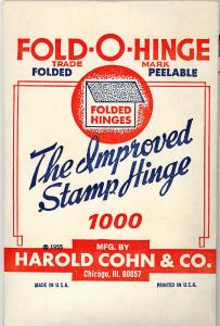 Fold-O-Hinge Prefolded Stamp Hinges 1000 Count BIN $1.95