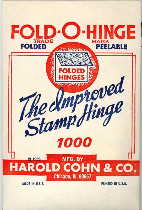 Fold-O-Hinge Prefolded Stamp Hinges 1000 Count BIN $1.95