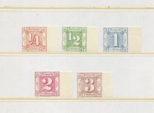 Thurn & Taxis #8-12 The 1910 Official Reprints - Complete Set Mint CV $32.50+