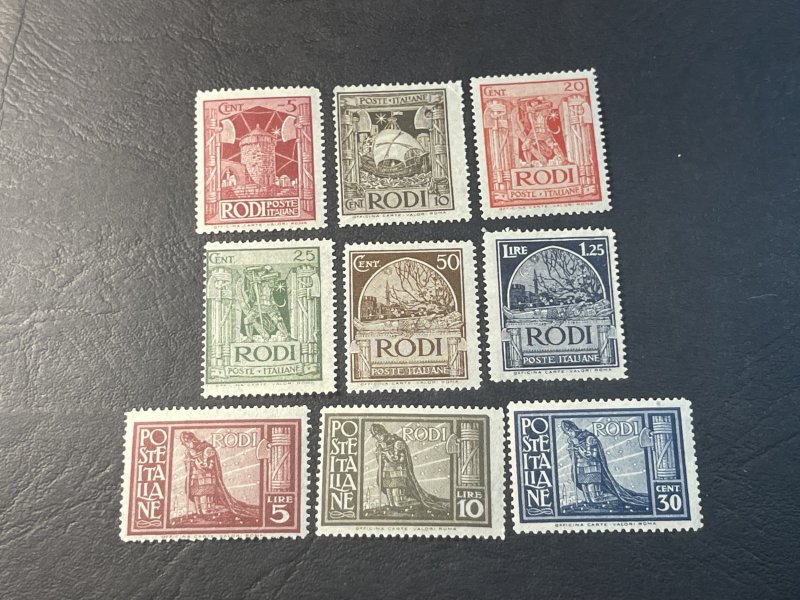 ITALY/RHODES # 15-23--MINT/HINGED----COMPLETE SET----1929