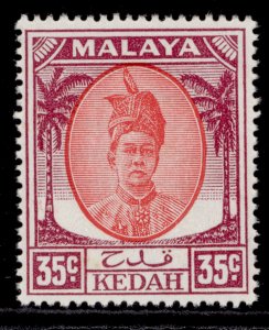 MALAYSIA - Kedah GVI SG85b, 35c scarlet & purple, NH MINT.