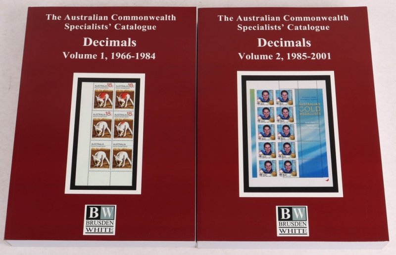 Australian Specialists Commonwealth Catalogue Decimals 1966-2001. New 2021 set. 