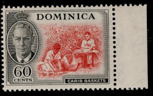 DOMINICA GVI SG132, 60c carmine & black, NH MINT.