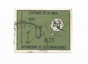 VENEZUELA 1965 UIT INTERNATIONAL TELECOMMUNICATION ORGANIZATION SC C908 USED